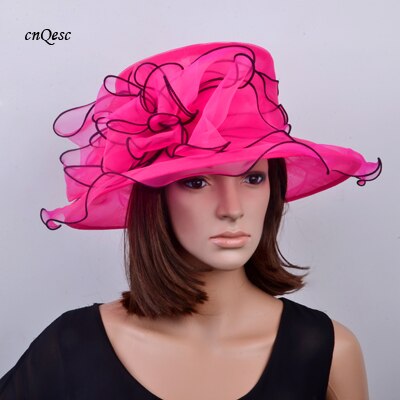 Light Pink wedding hat sinamay fascinator hat for special occassion.: FUCHSIA BLK
