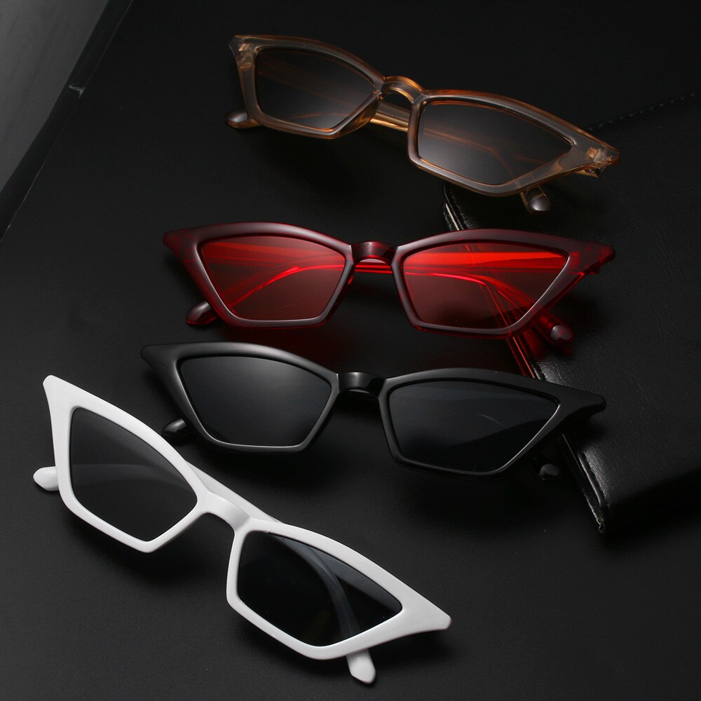 PASTL Vintage Cat Eye Sunglasses For Women - Lolita Fashion Skinny Shades UV400