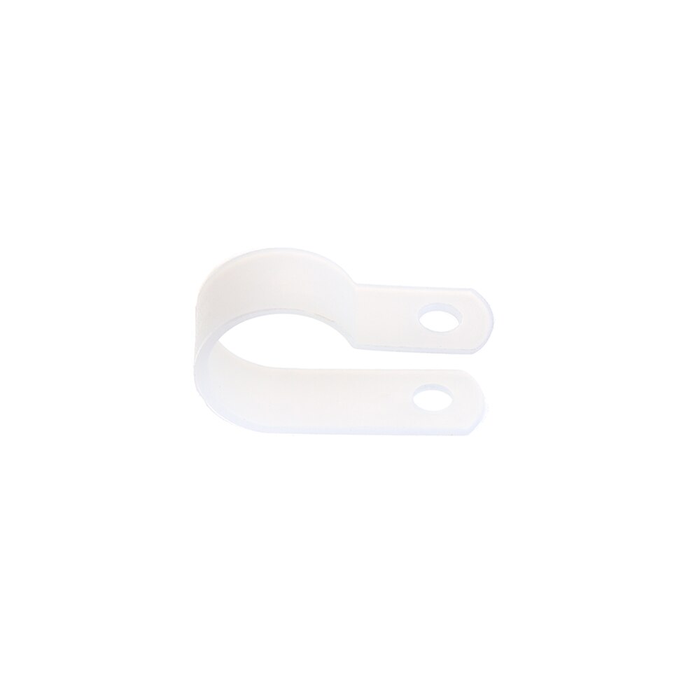 Unids/lote de Clips de plástico P, sujetadores de manguera negros, Cable duradero Tipo R, abrazadera para Cable de nilón, accesorios eléctricos, accesorios de montaje, accesorios eléctricos, 100: 6.4mm-white