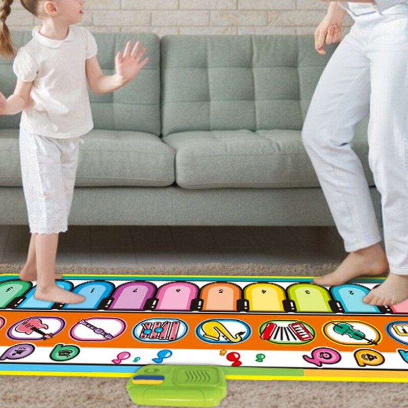 Music piano pad Electronic piano keyboard game pad Portable music blanket with built-in speakers and recording function,