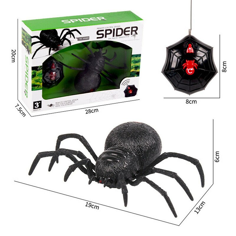 Scary Creepy Simulated Spider Remote Control Toys Prank Kids Child Halloween Party Decor BM88