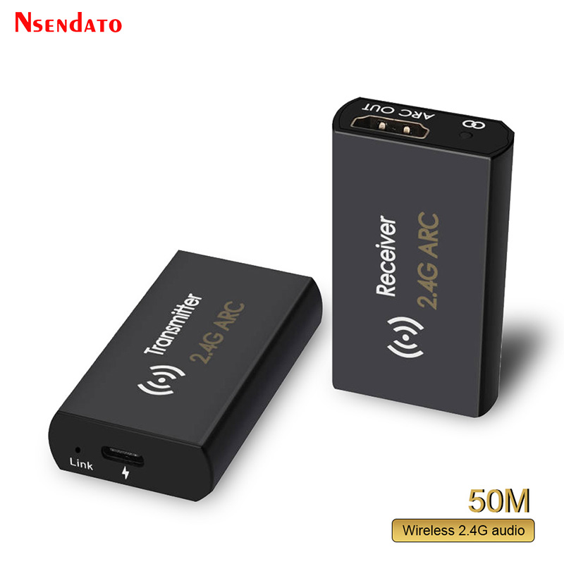 AIMIBO Draadloze HDMI-zender en ontvangerkit, 2,4 G & 5,8 G zender
