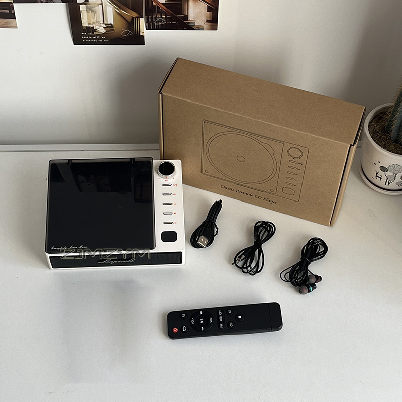 Portable CD Player Wireless Bluetooth Speakers FM Radio Music Album Player Home CD Machine With Screen, Rechargeable