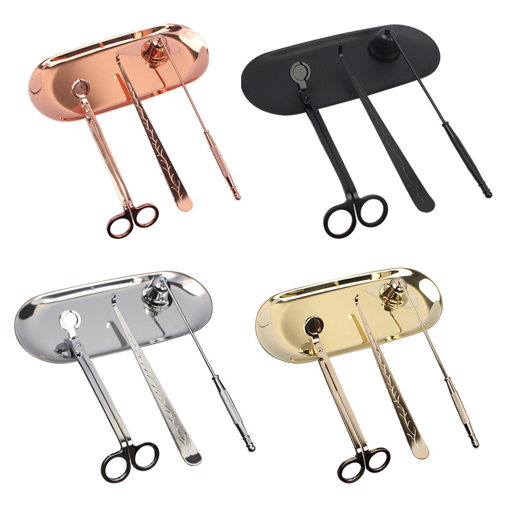 4Pcs Kaars Accessoire Set, Kaarsendover/Trimmer/ Dipper,4 In 1 Kaars Tool Kit, voor Kaarsen Levert Accessoires