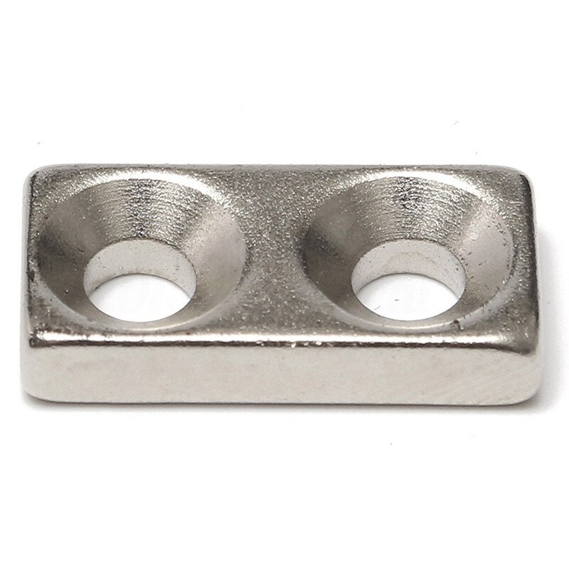 10 stuks  n35- klasse supersterke blok verzonken neodymium netten 20 x 10 x 4mm