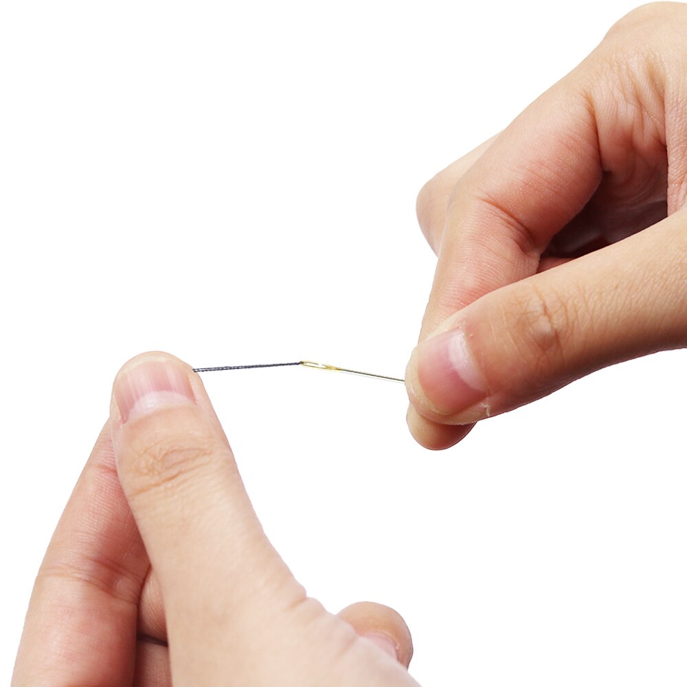 12/24Pcs Self Threading Needles Household Sewing Accessories DIY Tools Double Hole Easy to Thread Handmade Needle