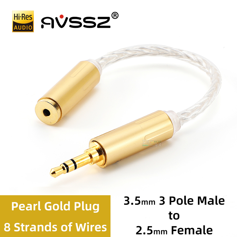 Cable de Audio para auriculares de soldadura Manual para jack XLR 3,5mm 4,4mm 6,35mm 2,5mm macho hembra con adaptador de auriculares de Cable plateado: Blanco