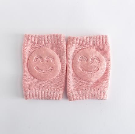 sommer Frottee Baby Strümpfe Ellenbogen Pad Kleinkind Krabbeln Knie Pad Baby Art Knie Pad Smiley Gesicht Kniepolster Bein wärmer: Rosa