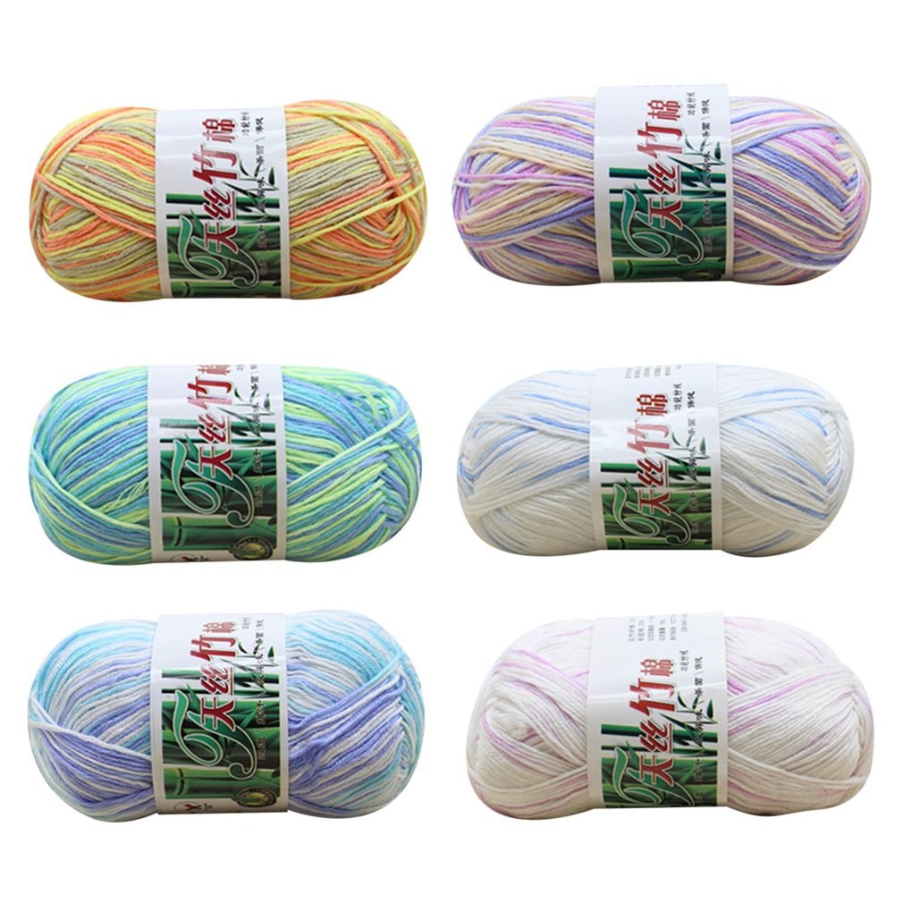 Doux Tencel fil Multi brin fil à tricoter à la main fil Crochet bébé fil laine tissé bambou coton soie ligne tricots