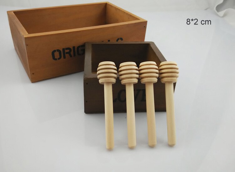 Mini cuillères à miel en bois 8 cm/10 cm/100 cm, 10.4 pièces, cuillère à miel, bâton, outils pour miel, faveurs de mariage JK23: No pp bag