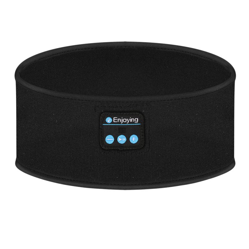 Drahtlose Bluetooth Musik Stirnband Laufende Sport Elastische SchweißBand Stirnbänder Schlafen Headwear Kopfhörer Lautsprecher Headset: Schwarz