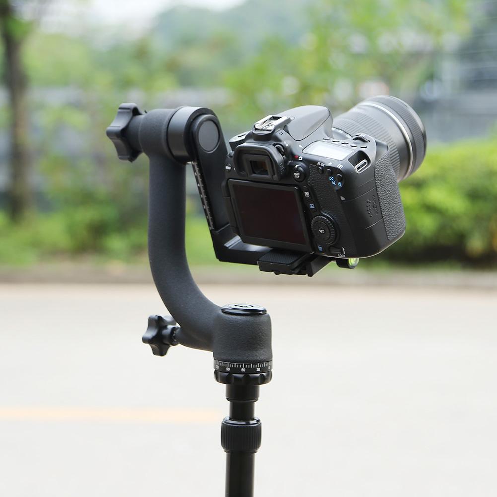 Vite a 360 pollici professionale con testa a sfera per treppiede con giunto cardanico a 1/4 gradi con piastra a sgancio rapido per teleobiettivo con fotocamera DSLR