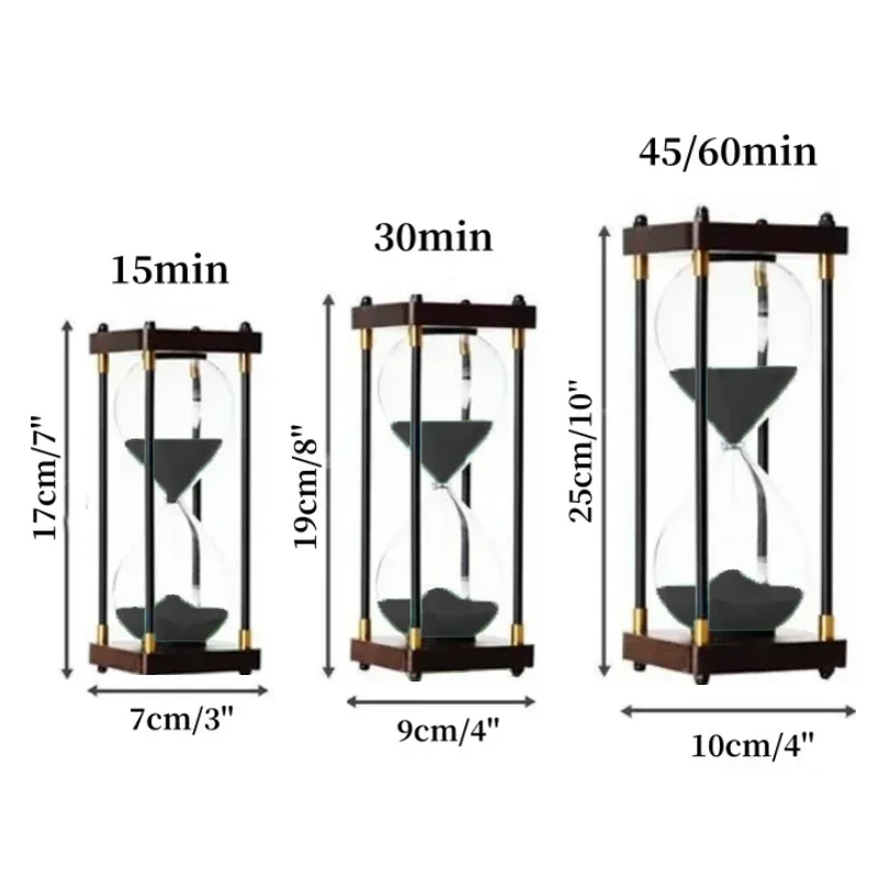 15/30/45/60 minuter retro timglas lyxigt arbetsrum vardagsrumsdekoration kontor dekompression ornament hem konst och hantverk: Svart / 30 min