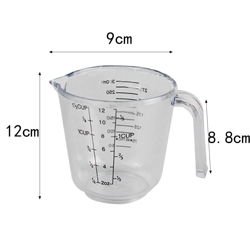 300ml Plastic Transparent Measuring Cylinder Graduated Measuring Cup Measuring Needle Cup With Scale High Temperature Funnel Cup