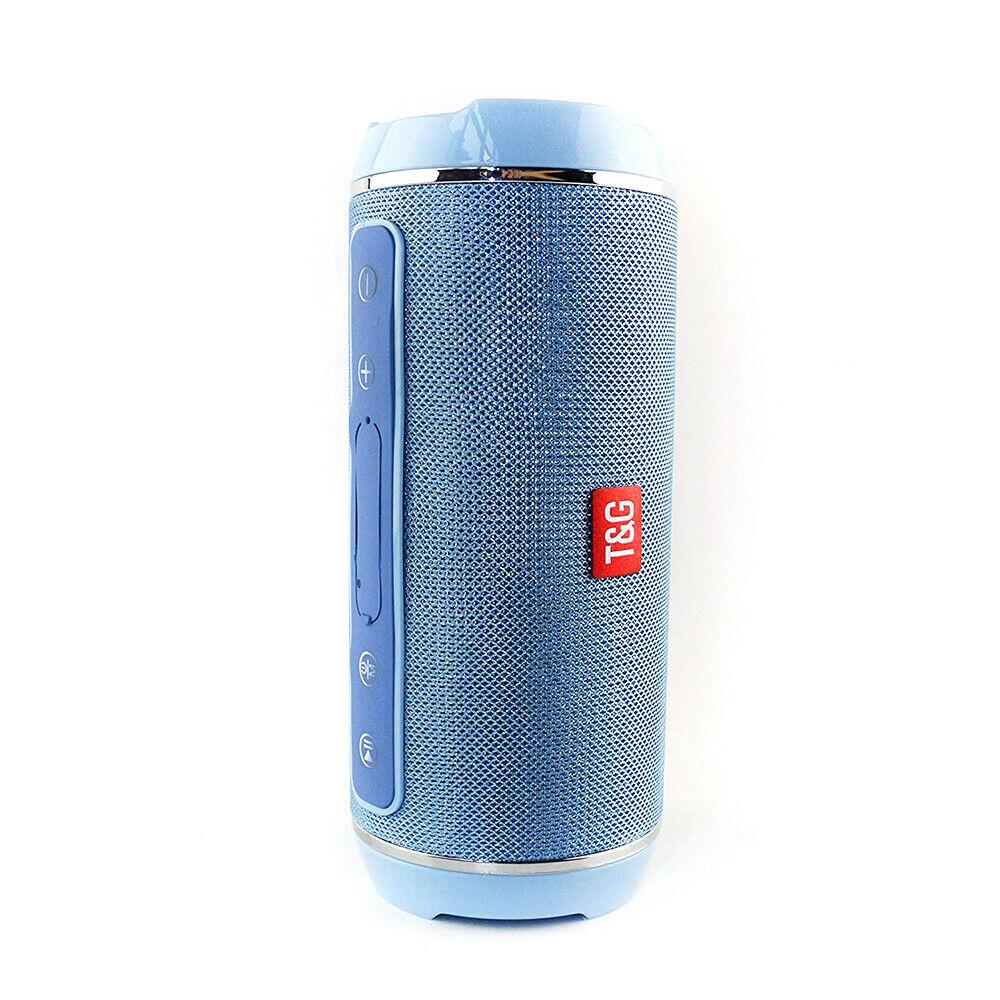 Haute puissance 40w sans fil Bluetooth haut-parleur étanche stéréo basse USB/TF/AUX MP3 Portable extérieur colonne lecteur de musique Subwoofer: blue