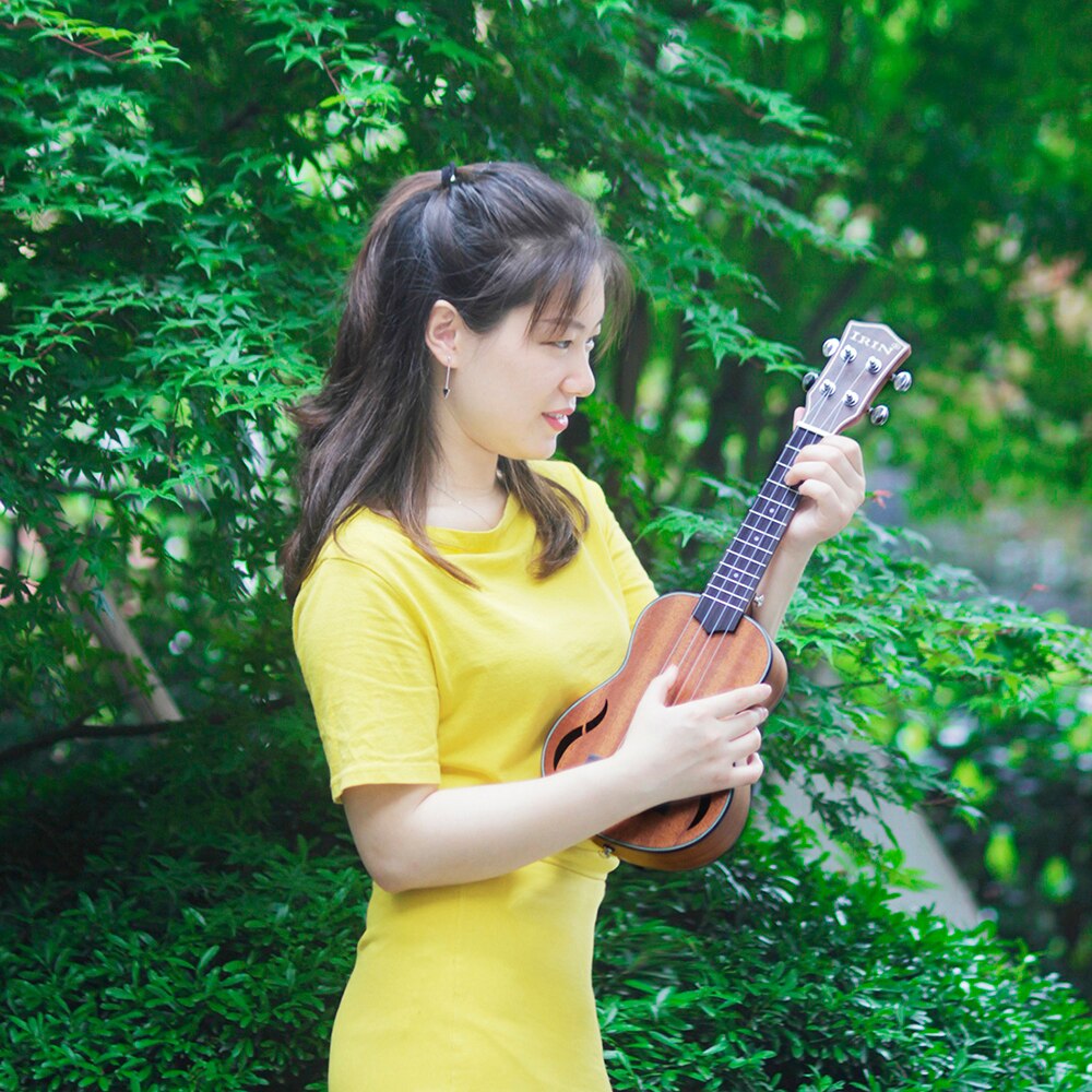 21 Cal ukulele mahoń instrument strunowy 4 struny hawajska gitara z wybierać Capo torba na pasek akcesoria robić instrumentów muzycznych