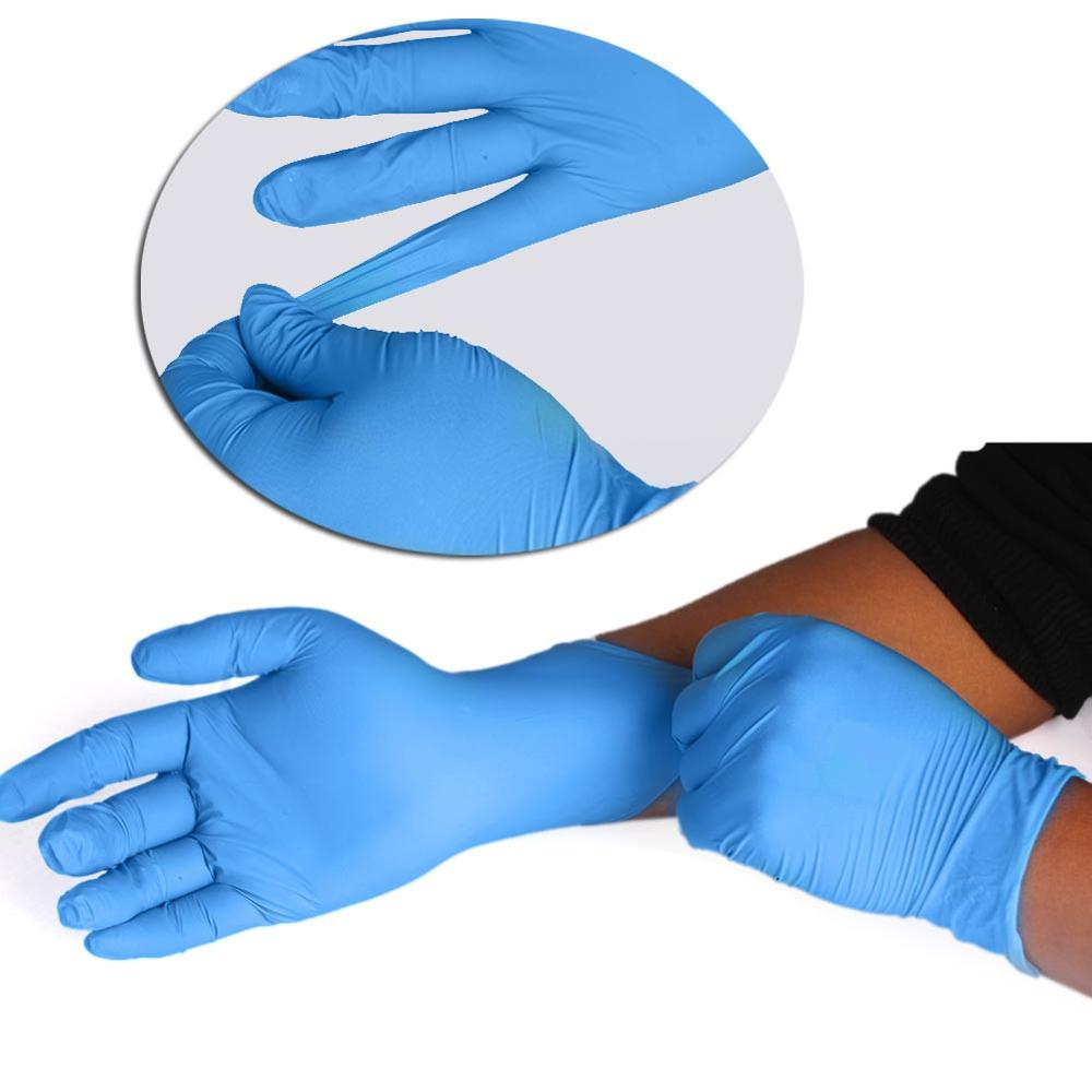 20-100 pcs Comfortable Rubber Disposable Mechanic Laboratory Safety Work Nitrile Gloves Hands Protector Blue Soft Working Gloves