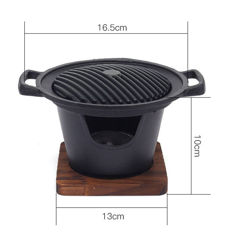 Miniparrilla para barbacoa, estufa de Alcohol para una sola persona, horno de cocina para el hogar, parrilla para barbacoa al aire libre, placa para asar, herramientas: H02