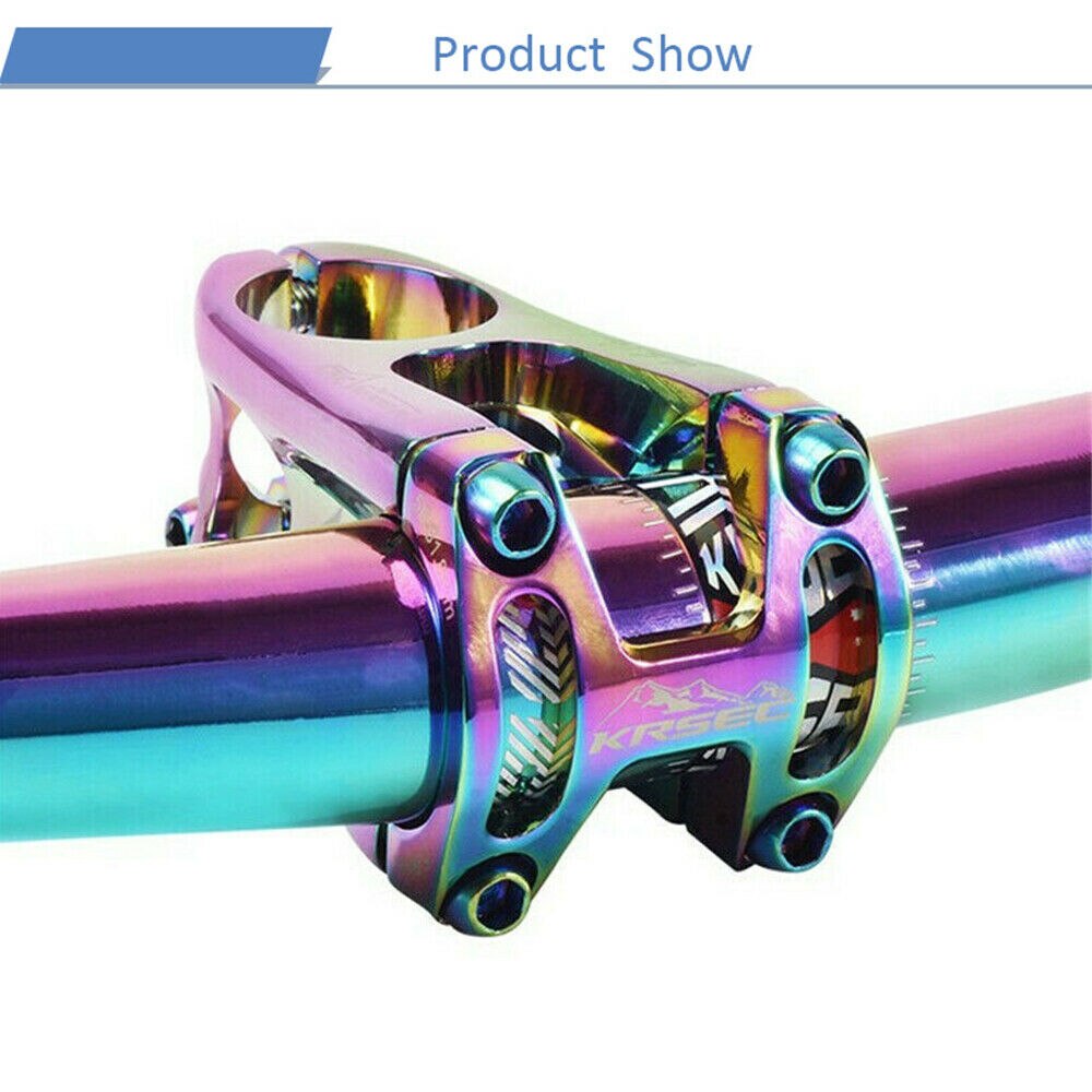 KRSEC 31.8*50mm Aluminium bike Stem MTB bicycle Handle bar Stem Ultralight Fit 28.6mm Fork Short Bar Stem Cycling Accesorios