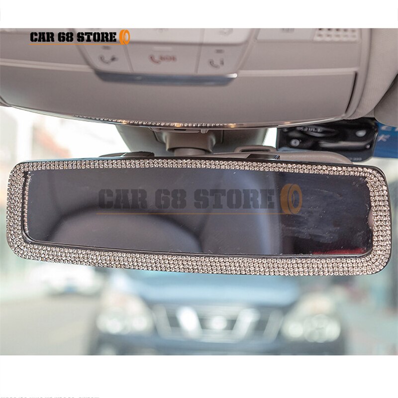 Samochód wewnętrzne lusterko wsteczne kryształbyć winnym dekoracje urok Bling diament ornament pokrywa lusterka wstecznego dziewczyny kobiety wyposażenie wnętrz