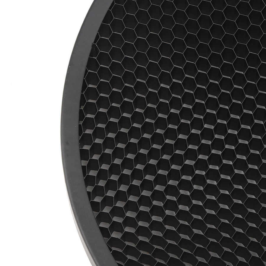 Grille légère noire de réflecteur de Studio de photographie d'alliage d'aluminium pour le réflecteur Standard de caméra de lumière vidéo de diamètre de 16.8cm