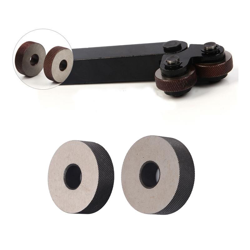 Dual Wheel Knurling Tool Kit 7pcs 0.5mm 1mm 2mm Wheel Linear Pitch Knurl Set Steel Lathe Cutter Wheel Knurling Tool Set