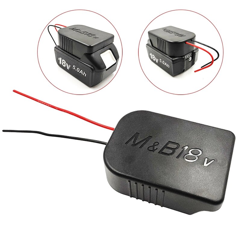 2PC Battery Converter Adapter Output Connector with Cable Adapter for Makita 18V for 18V Battery Accessories