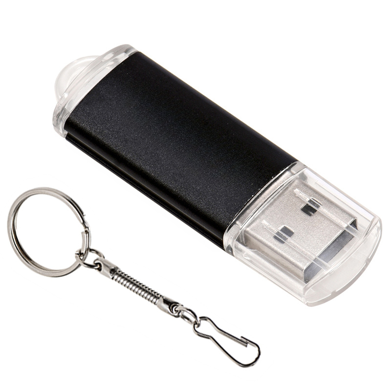 USB 2.0-Blitz-Laufwerk 128 GB Hochgeschwindigkeits-Stock 64 GB 32 GB Schlüsselanhänger Erinnerung Stock 16 GB Lila Mini-USB-Stock 8 GB für Laptop U Disk: Schwarz / 64 GB
