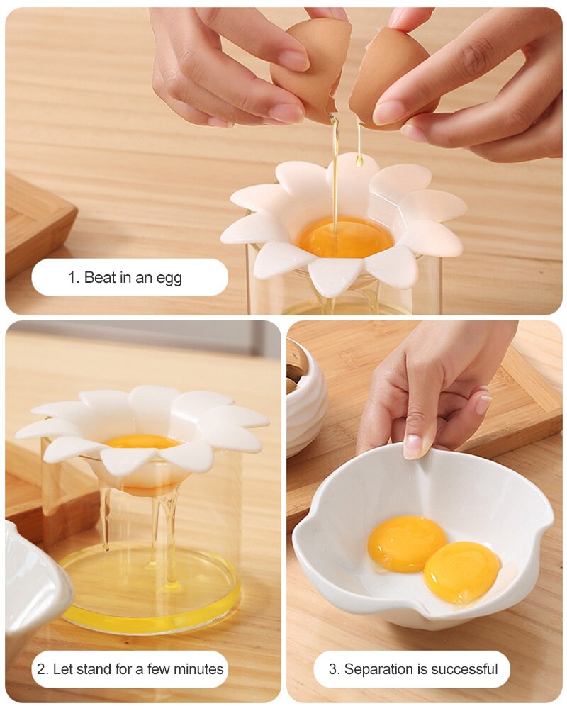 Daisy æggeblomme dividerer plast æggeblomme sigtning hjem køkken kok spisning madlavning gadgetfor husholdning køkken æg værktøjer
