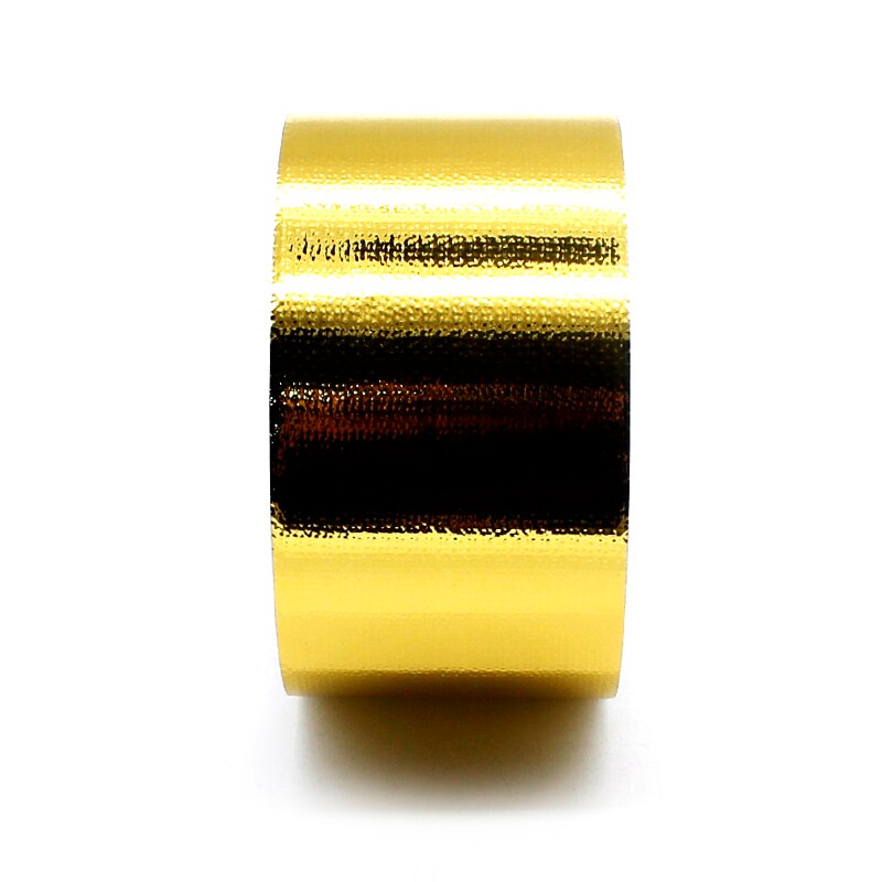 DEFT-Cinta decorativa para tubo de escape de coche, papel de aluminio de color dorado, cinta de envoltura de protección térmica dorada