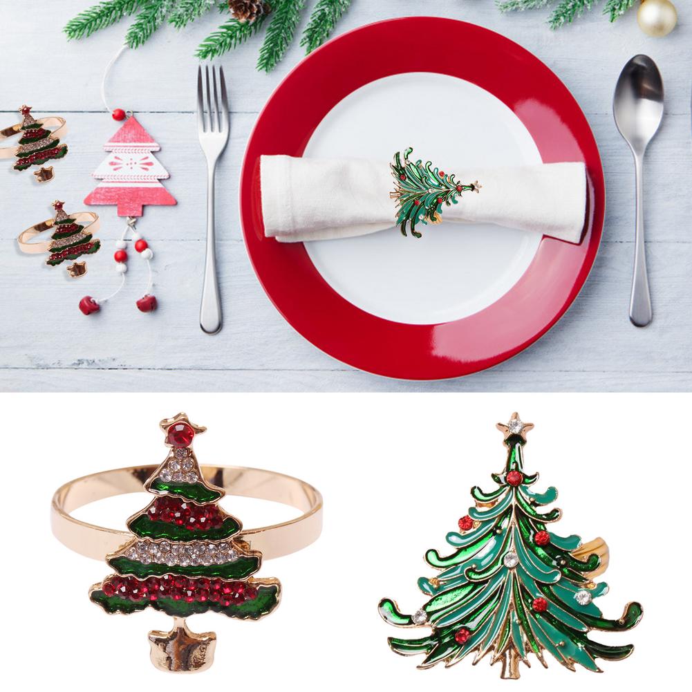 Christmas Tree Napkin Ring Table Decor Napkin Buckle