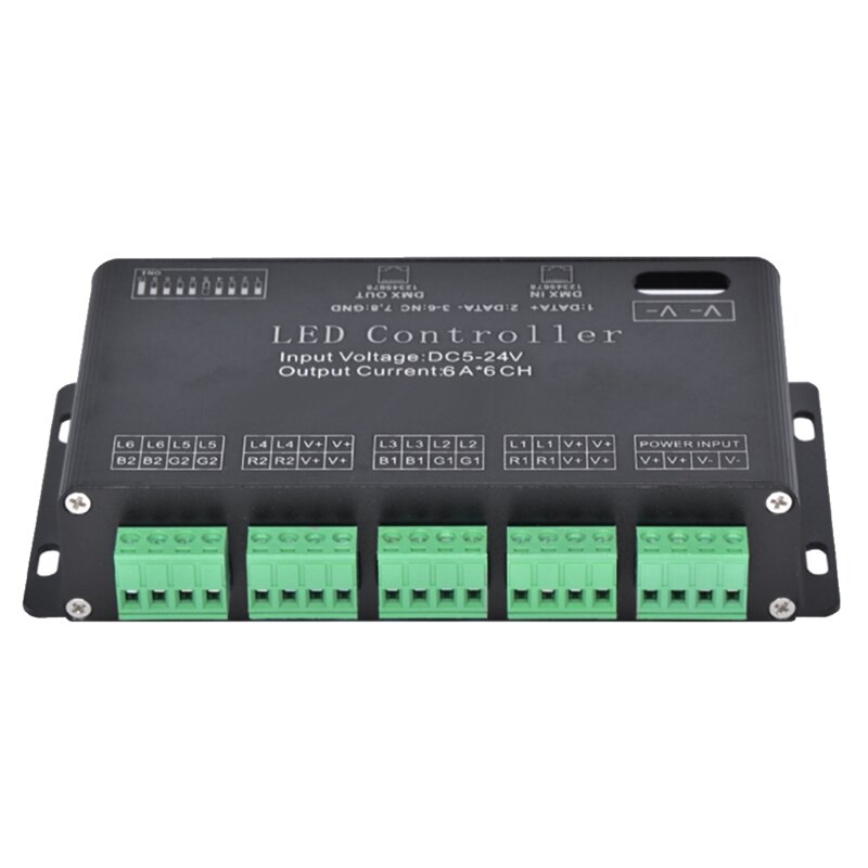 12 Kanaals Dmx Decoder 60A DMX512 Led Controller Pwm Dimmer Driver Voor Rgb Led Strip En Module Licht DC12V-24V