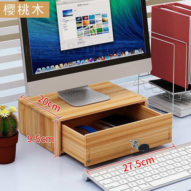 Computer monitor increased shelf support screen office supplies desktop storage box keyboard finishing rack: ml22