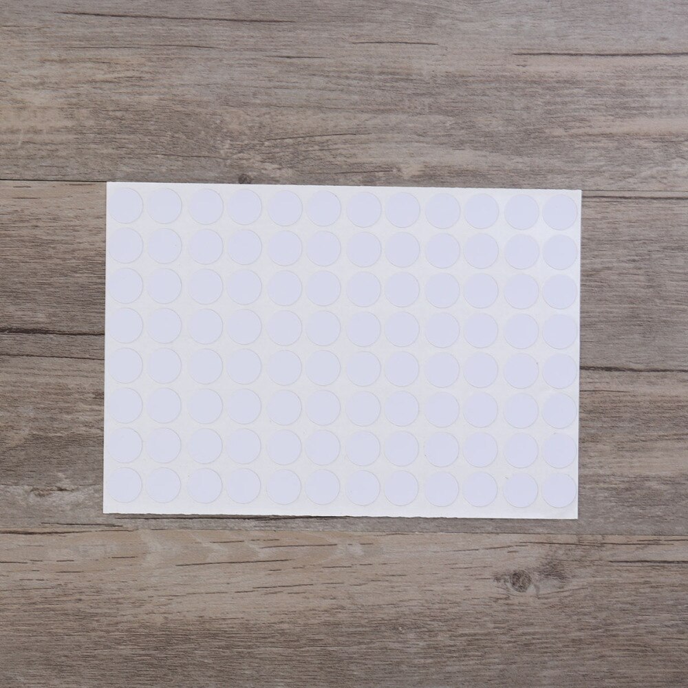 96pcs/sheet Waterproof Screw Hole Covers Non-slip Screw Hole Caps 15mm Decorative Stickers(01): White