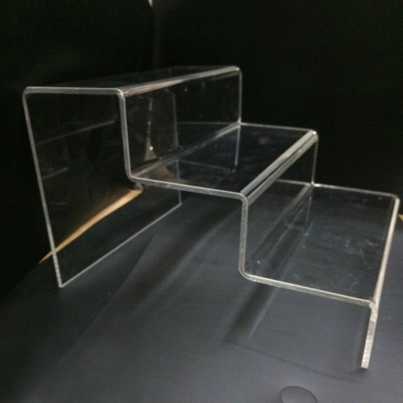 2/3 Steps Ladder Display Stand Function Acrylic Riser Clear Durable Shoes Display Stand Shelf Eye-catching Raised Layer