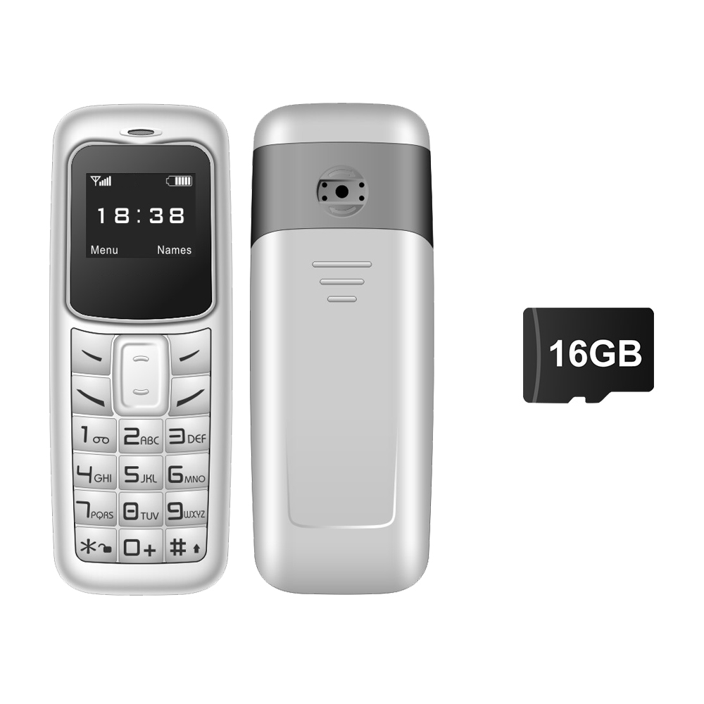 SERVO 2G kleine mobiele telefoon Bluetooth-kiezer Magic Voice Blacklist Lage straling Bluetooth-headset Mini mobiele telefoon Meertalig: Geel