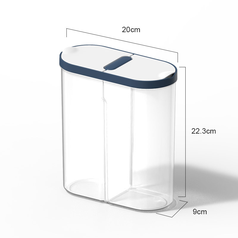 Plastic Opslag Container Pasta Rijst Dispenser Granen Organizer Dozen Kast Koelkast Opslag Potten Home Keuken Accessoires: White