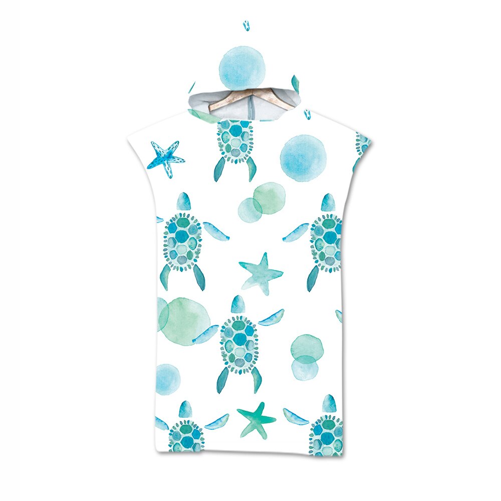 Blauwe Oceaan Dieren Walvis Schildpad Zacht Strandlaken Voor Kid Kinderen Sneldrogende Badhanddoeken Zwemmen Mantel: 2