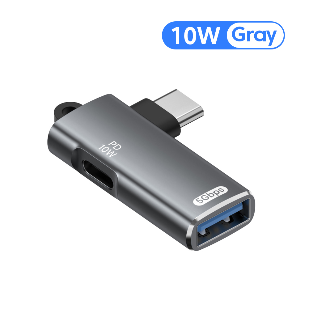 Adapter OTG 2 w 1 Kolanko PD100W Szybkie ładowanie typu C męski na żeński konwerter typu C/USB Złącze słuchawek USB do iphone 15: Rose Gold