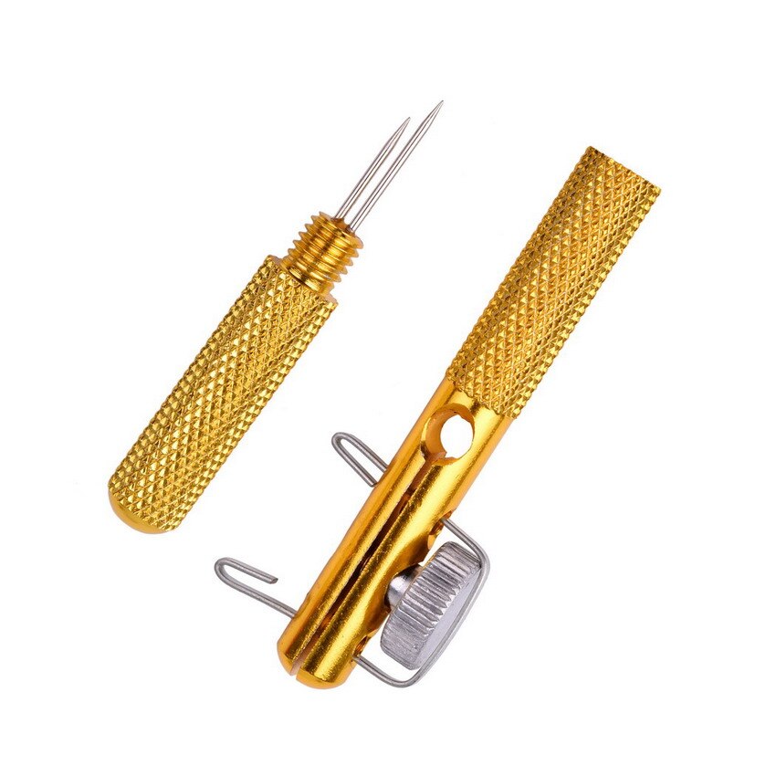 1pc Fishing Hook Tier Double-Headed Needle Knots Tie Loop Tyer Tools Kit Fishing Line Knotter Tying Fishhook Needle Fishing Tool