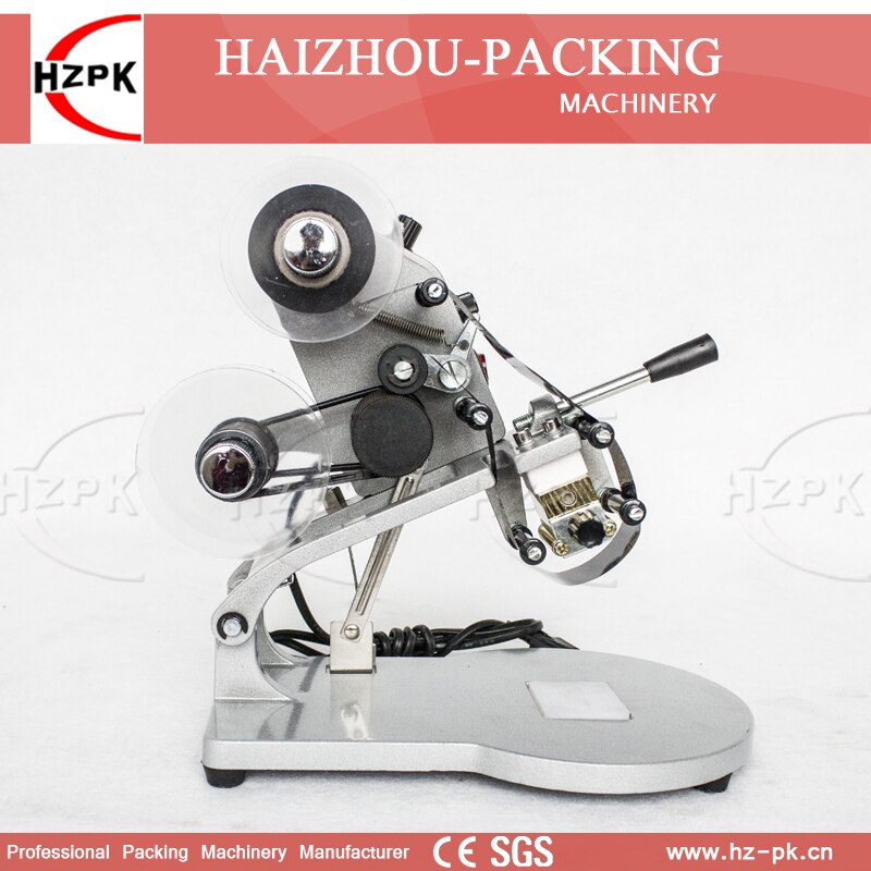 Máquina de codificación Digital Manual HZPK, máquina de impresión de bolsas de código de plástico, producción de fecha, máquina de codificación de sellos de impresora con mango DY-8