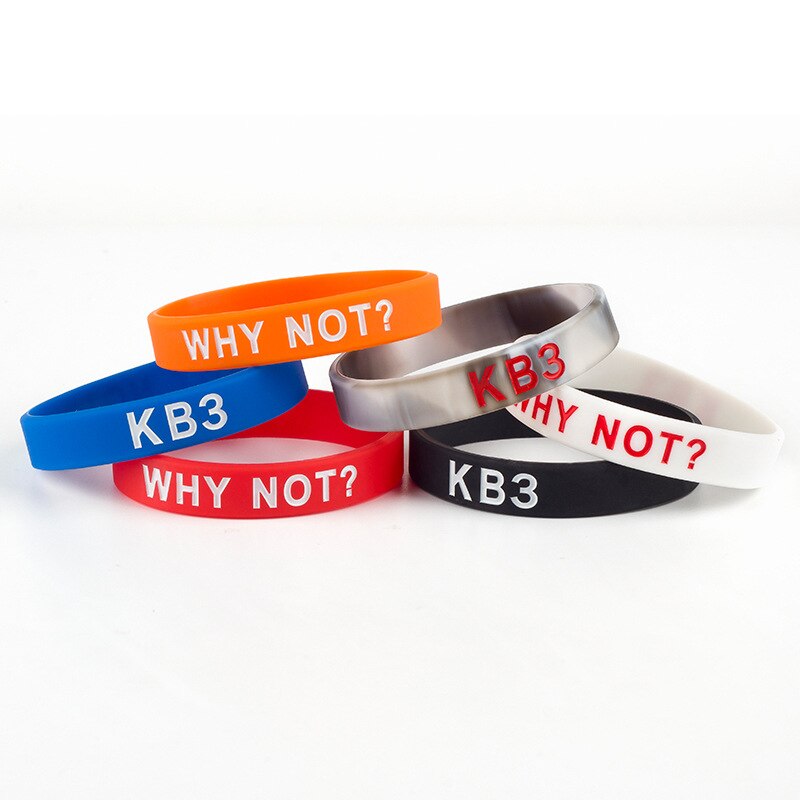 1Pc KB3 Waarom Niet Siliconen Armband Mannen Liefhebbers Sportief Westbrook NO.0 Dezelfde Stijl Basketbal Polsbandjes Retail SH299