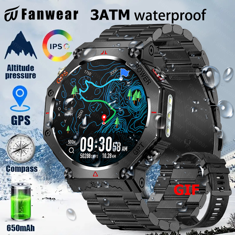 2025 Nuovo sport Militare Smartwatch Da Uomo per Xiaomi T-Rex 3 GPS Astuto Della Vigilanza 5 ATM Impermeabile costruito-in doppio-gruppo musicale GNSS bussola