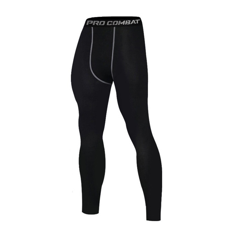 Compressiebroek heren strakke legging dunne elastische onderkant Sport effen kleur onderbroek Fitness zachte broek: XL / GRIJS
