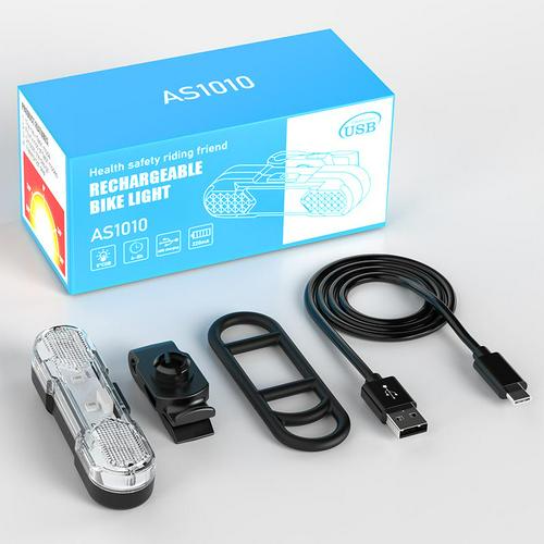 Bicycle USB Charging Rear Light Cycling LED Waterproof Safety Warning Lights Night Mountain Bike Equipment Riding Accessories: 06 as show