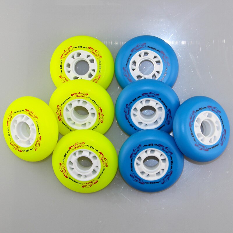 8 stk 92a inline skate hjul med ilq -11 leje 80/76mm bremsning slalom fri skating glidevals til seba patines dæk japy