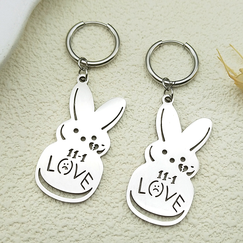 Kpop Lil Peep Rabbit Sad for Love Couple Pendant Necklace for Women Men Stainless Steel Music R.I.P Chain Jewelry Collar Fans: Antique Copper Plated