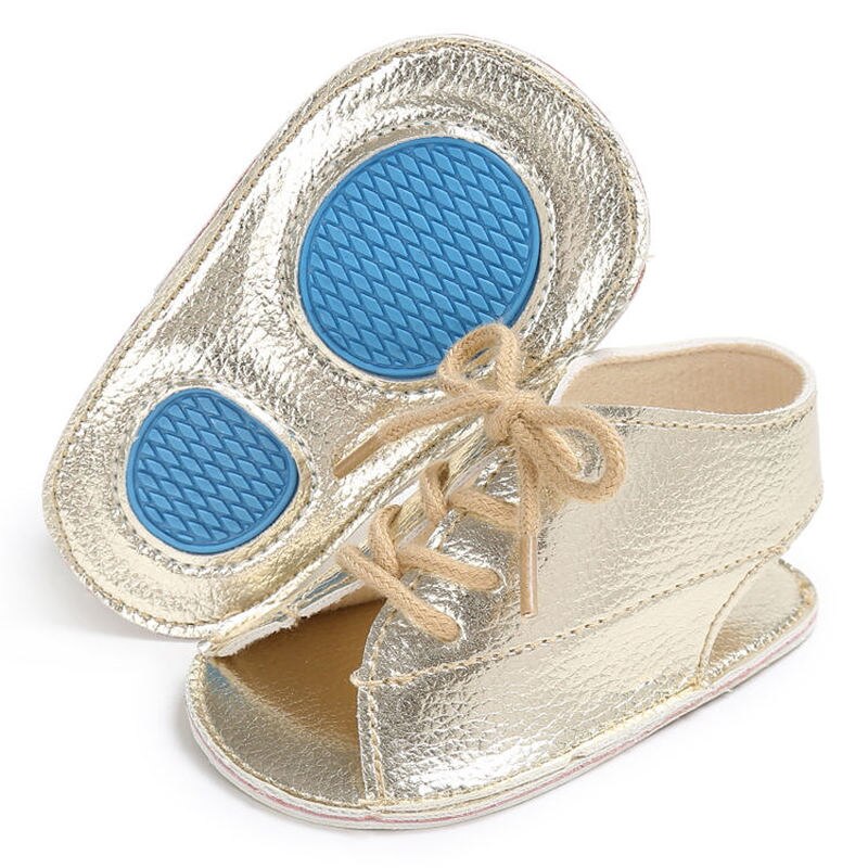 Infant Baby Schuhe Mädchen Kleinkind Wohnungen Sandalen Weichen Gummi Sohle Anti-Rutsch Sommer Spitze Up Krippe Schuhe Neugeborenen Erste walker