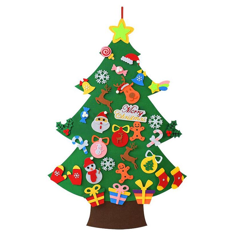 Kerstboom vilt ledlicht en donkergrijs 29x40 cm kopen