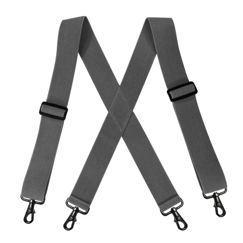 Deepeel 5*120cm herrhängslen för vuxna, 4 klämmor, krokspänne, breda stretchremmar, manliga jockstrap-hängslen, mäns kjol, jeanstillbehör: Grön